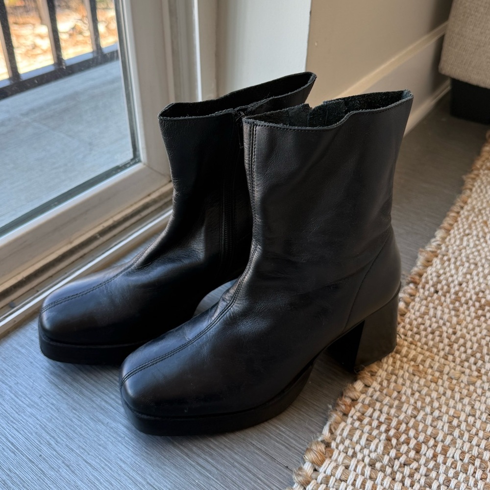 UO Faux Leather Ankle Boot